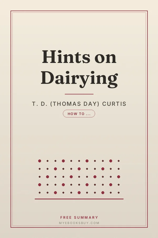 Cover of Hints on Dairying