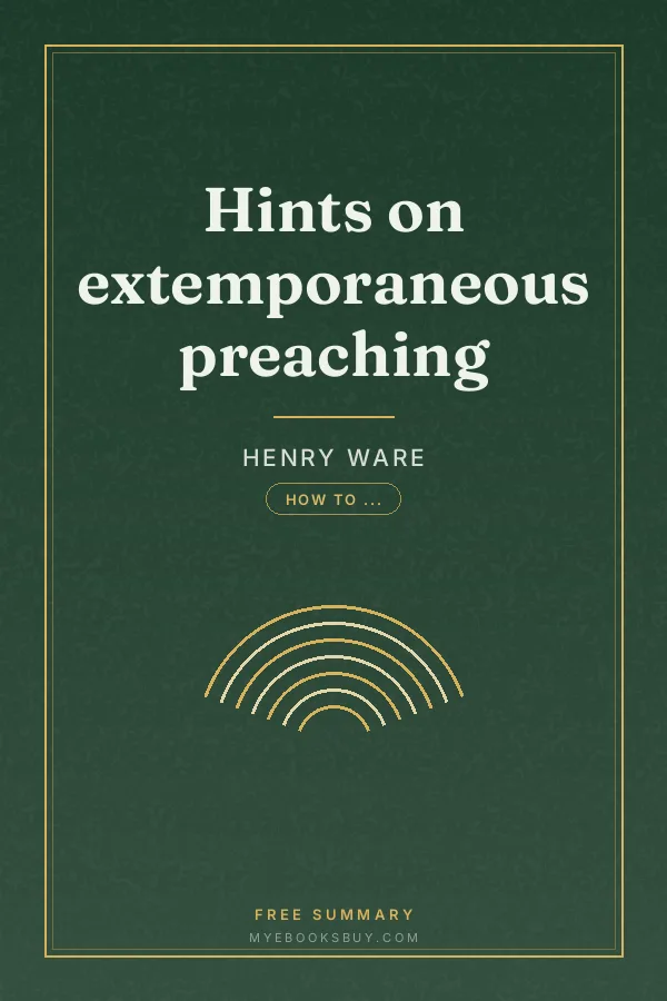 Cover of Hints on extemporaneous preaching