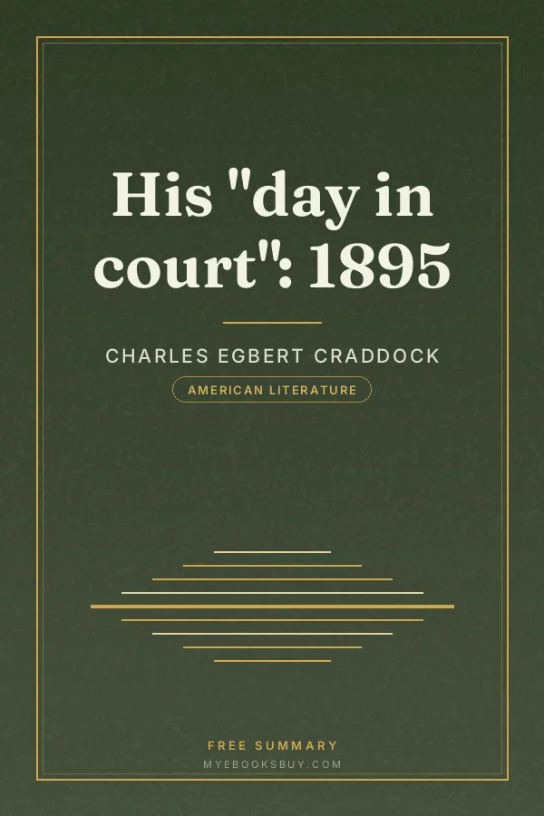 Cover of His "day in court": 1895