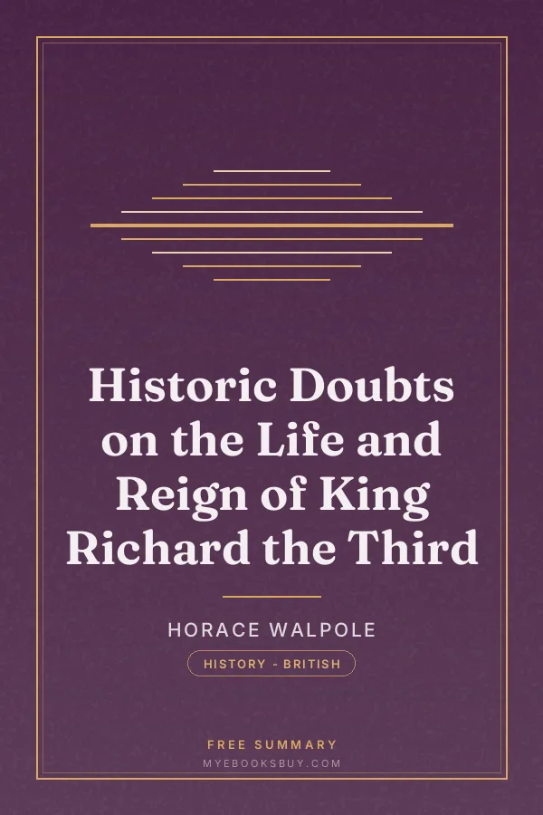 Cover of Historic Doubts on the Life and Reign of King Richard the Third