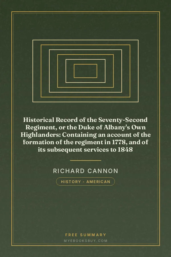 Cover of Historical Record of the Seventy-Second Regiment, or the Duke of Albany's Own Highlanders: Containing an account of the formation of the regiment in 1778, and of its subsequent services to 1848