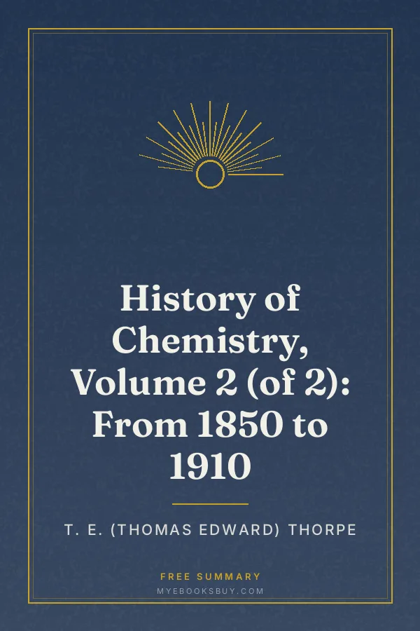 Cover of History of Chemistry, Volume 2 (of 2): From 1850 to 1910