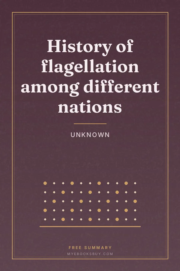 Cover of History of flagellation among different nations
