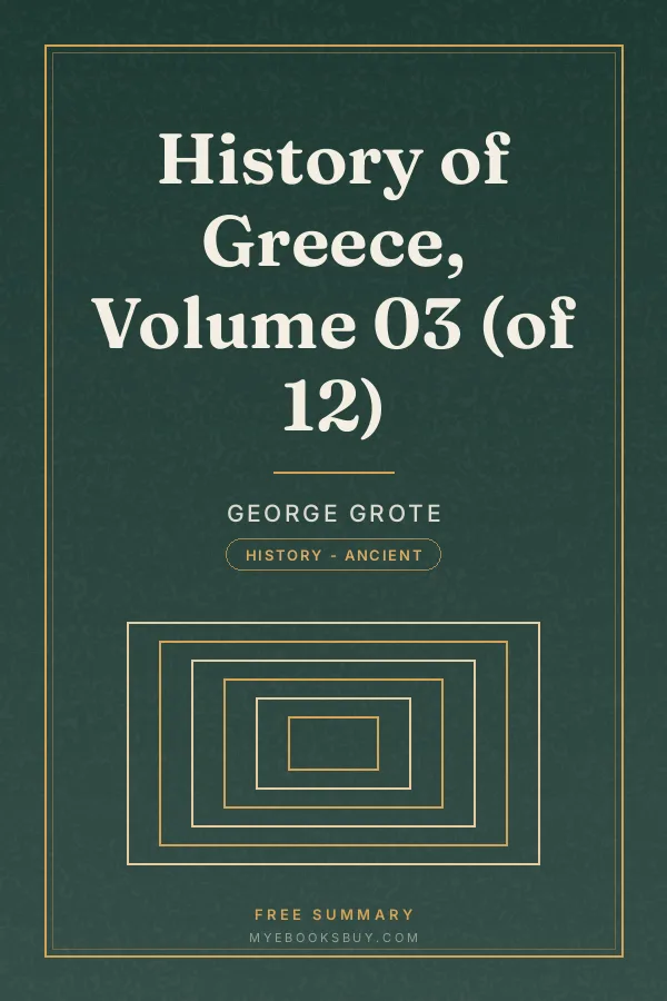 Cover of History of Greece, Volume 03 (of 12)