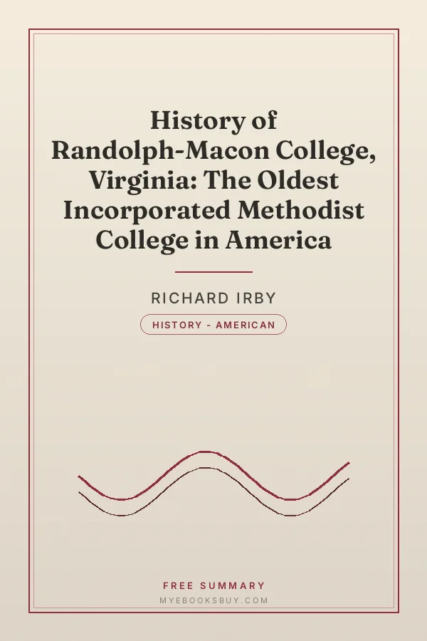 Cover of History of Randolph-Macon College, Virginia: The Oldest Incorporated Methodist College in America
