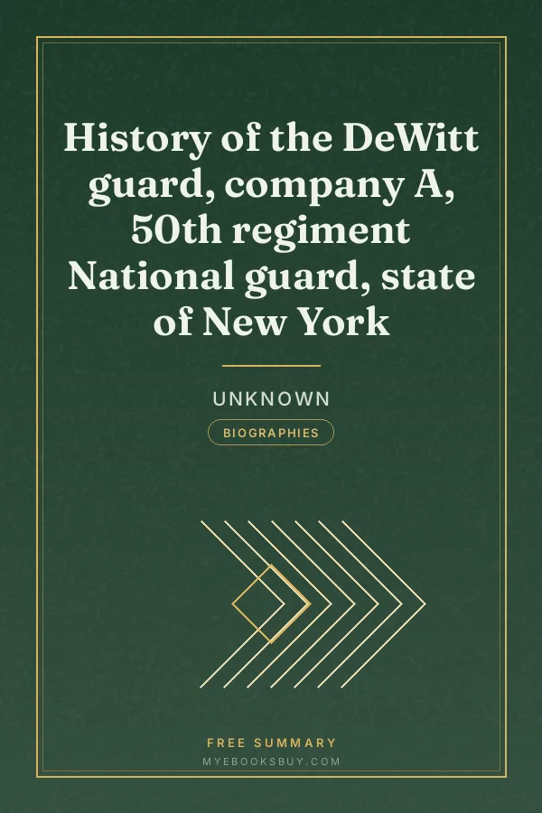 Cover of History of the DeWitt guard, company A, 50th regiment National guard, state of New York