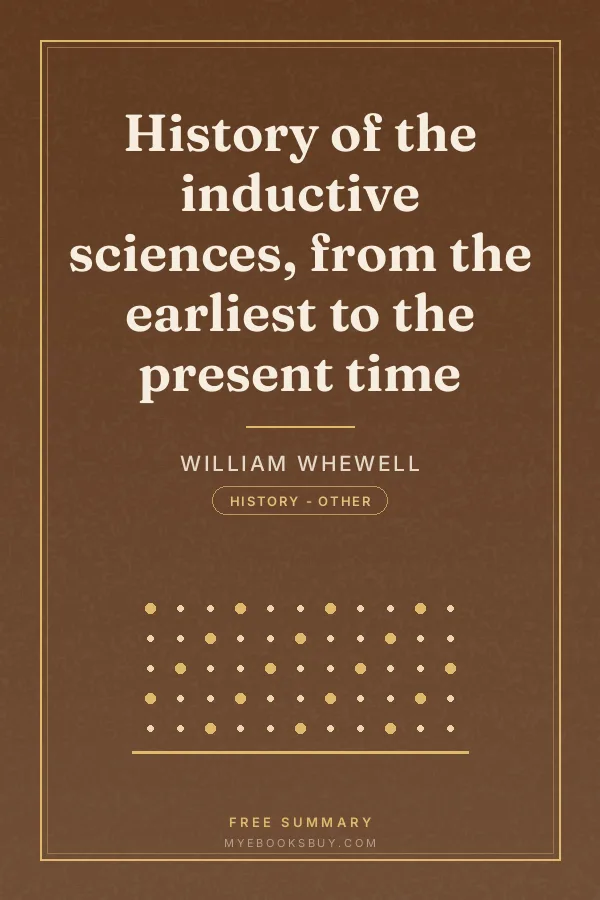 Cover of History of the inductive sciences, from the earliest to the present time