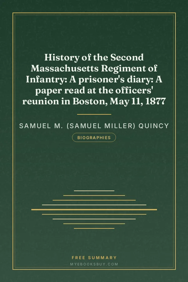 Cover of History of the Second Massachusetts Regiment of Infantry: A prisoner's diary: A paper read at the officers' reunion in Boston, May 11, 1877
