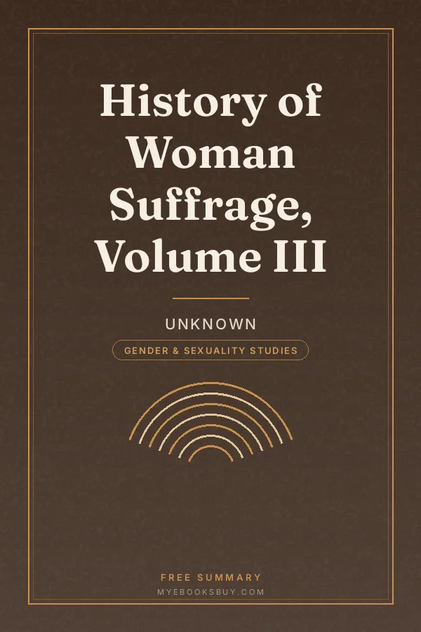 Cover of History of Woman Suffrage, Volume III