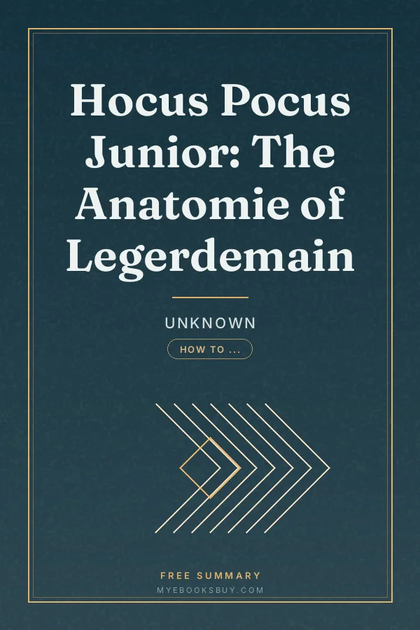 Cover of Hocus Pocus Junior: The Anatomie of Legerdemain