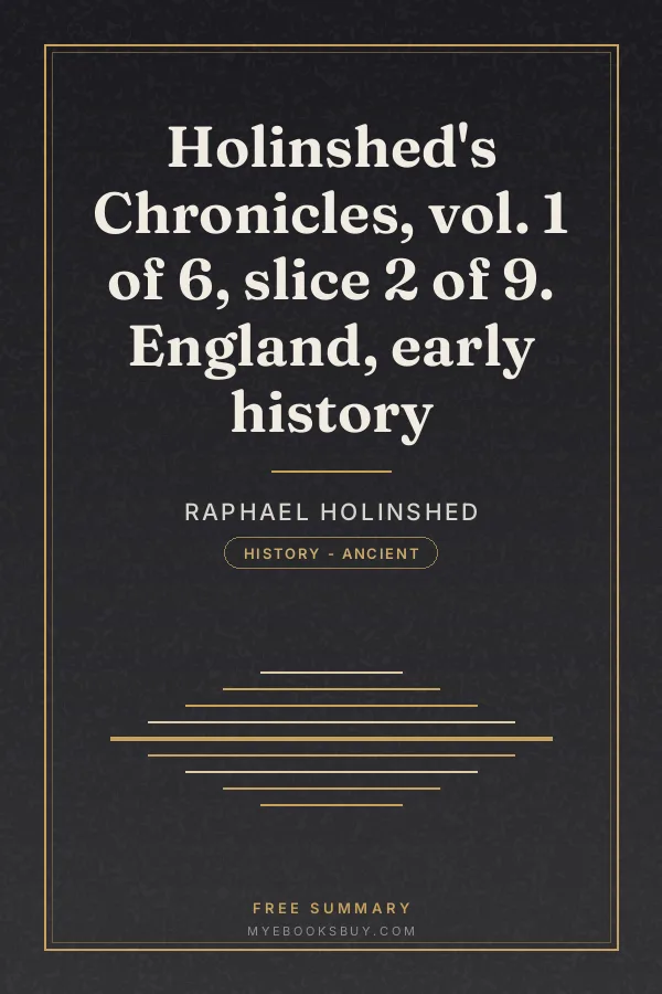 Cover of Holinshed's Chronicles, vol. 1 of 6, slice 2 of 9. England, early history