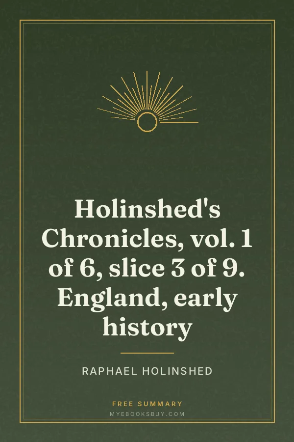 Cover of Holinshed's Chronicles, vol. 1 of 6, slice 3 of 9. England, early history