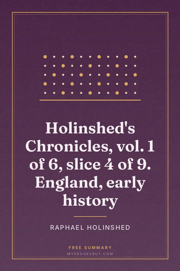 Cover of Holinshed's Chronicles, vol. 1 of 6, slice 4 of 9. England, early history