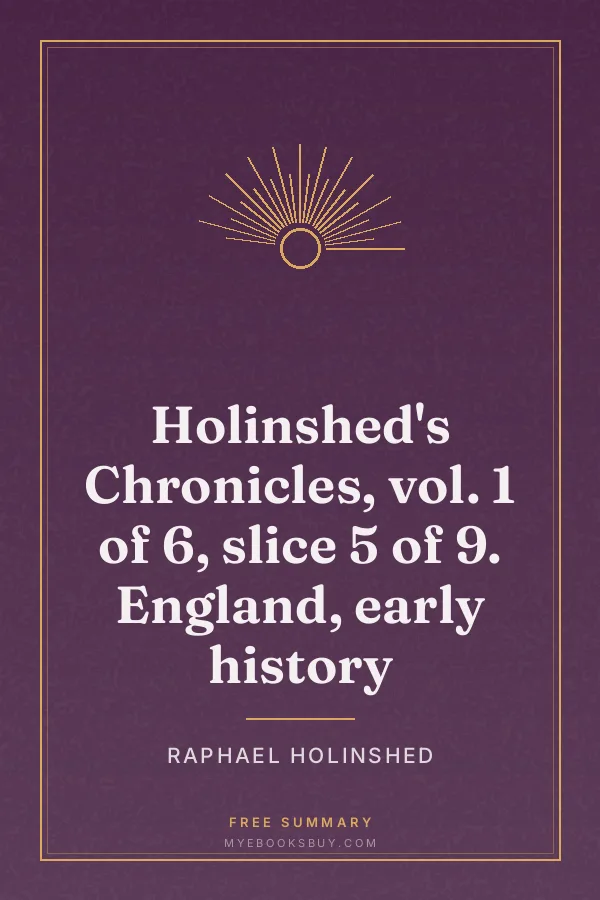 Cover of Holinshed's Chronicles, vol. 1 of 6, slice 5 of 9. England, early history