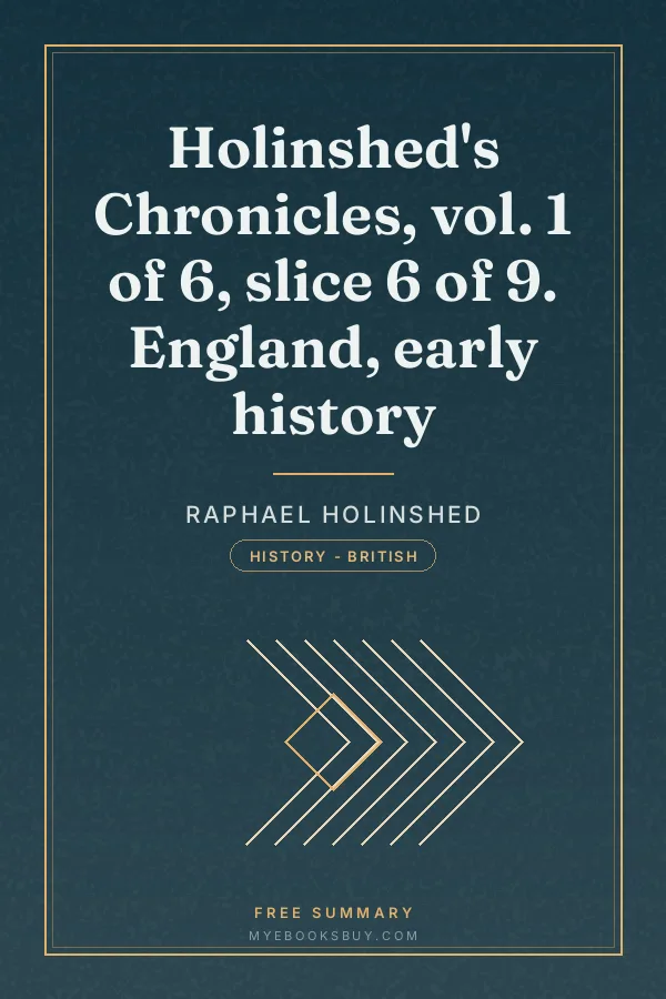 Cover of Holinshed's Chronicles, vol. 1 of 6, slice 6 of 9. England, early history