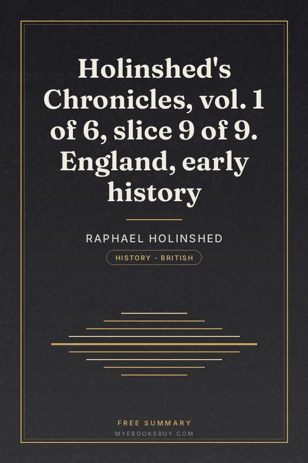 Cover of Holinshed's Chronicles, vol. 1 of 6, slice 9 of 9. England, early history