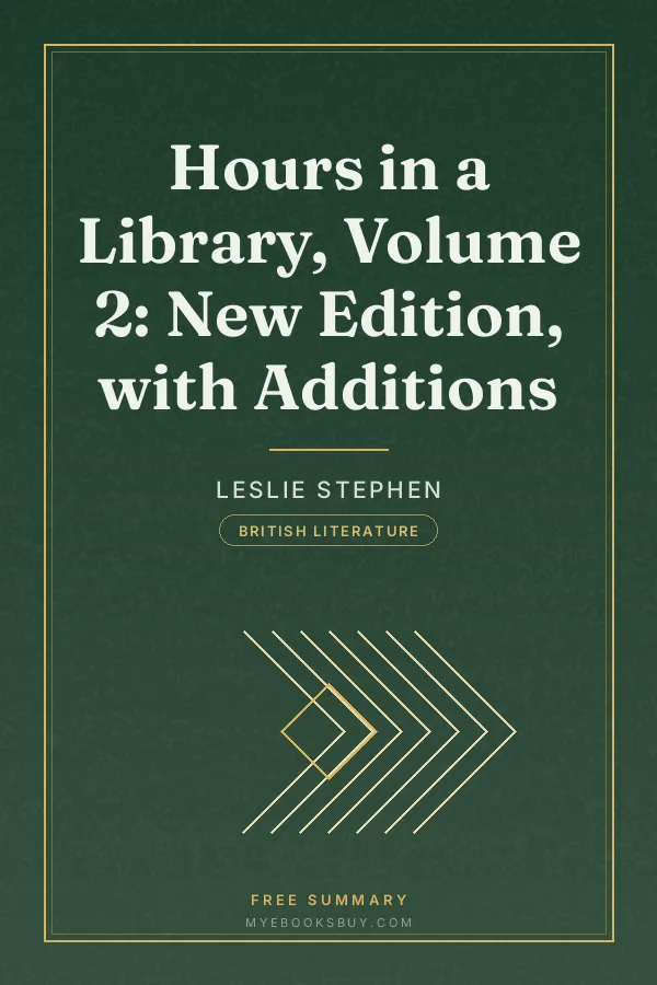 Cover of Hours in a Library, Volume 2: New Edition, with Additions