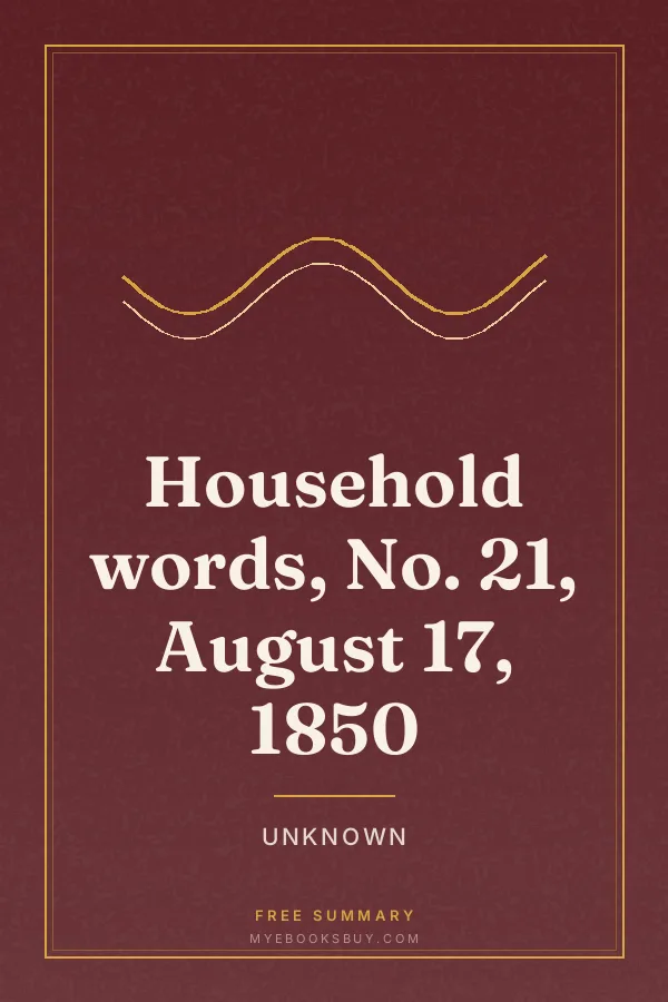 Cover of Household words, No. 21, August 17, 1850