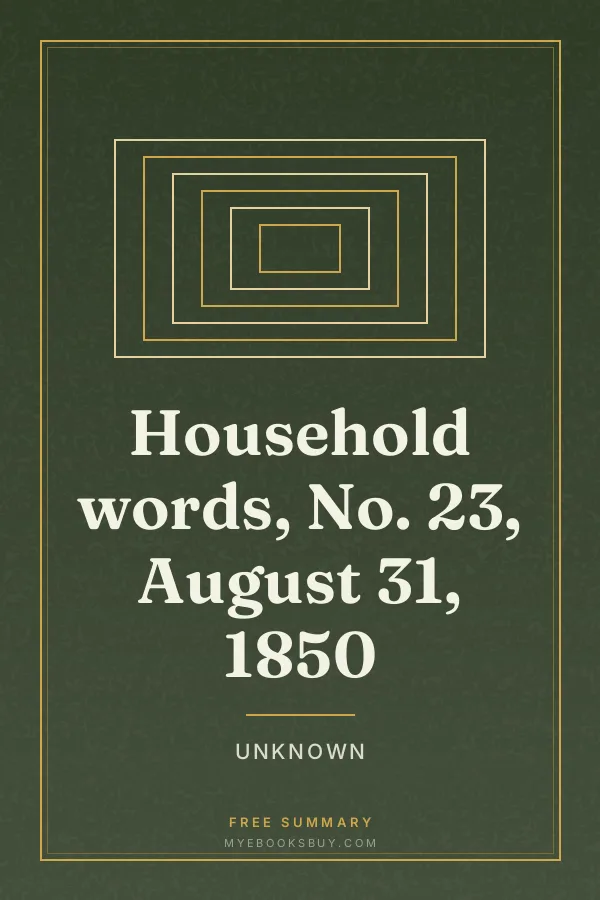 Cover of Household words, No. 23, August 31, 1850
