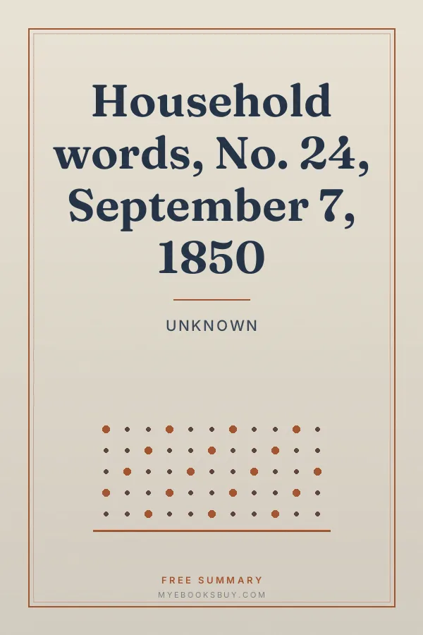 Cover of Household words, No. 24, September 7, 1850