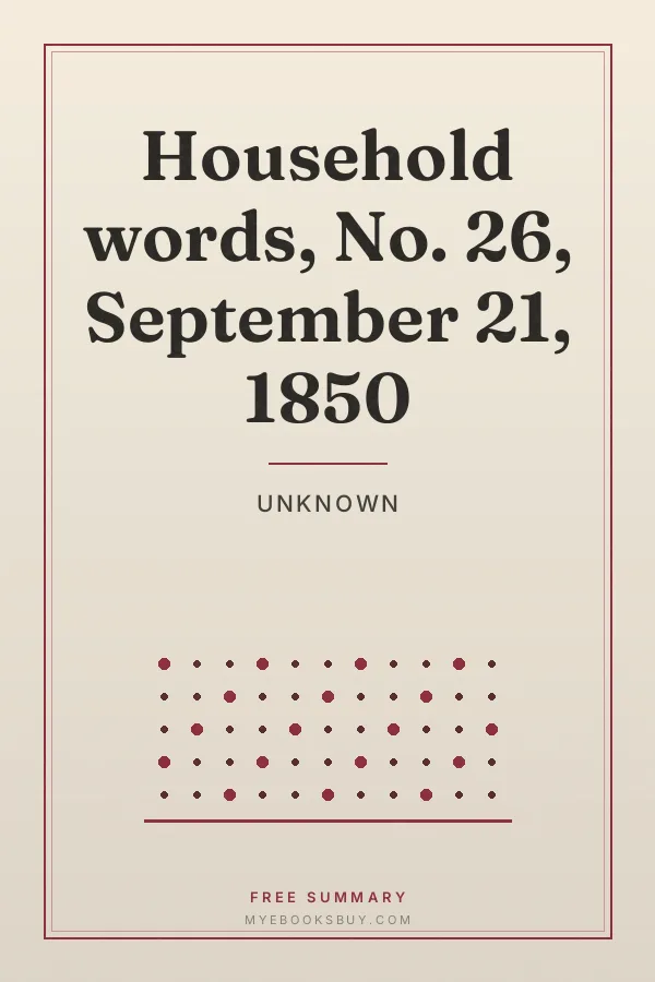 Cover of Household words, No. 26, September 21, 1850