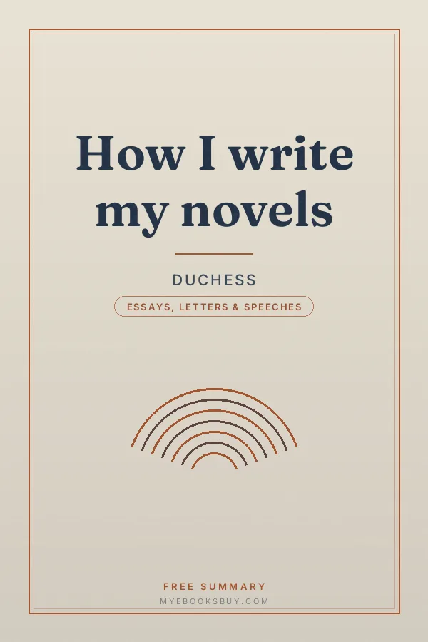 Cover of How I write my novels