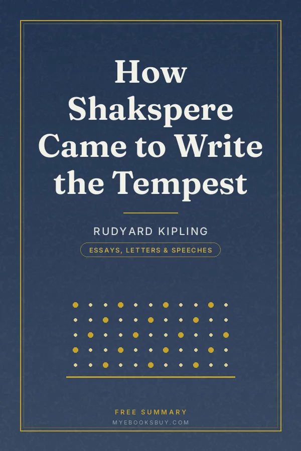 Cover of How Shakspere Came to Write the Tempest