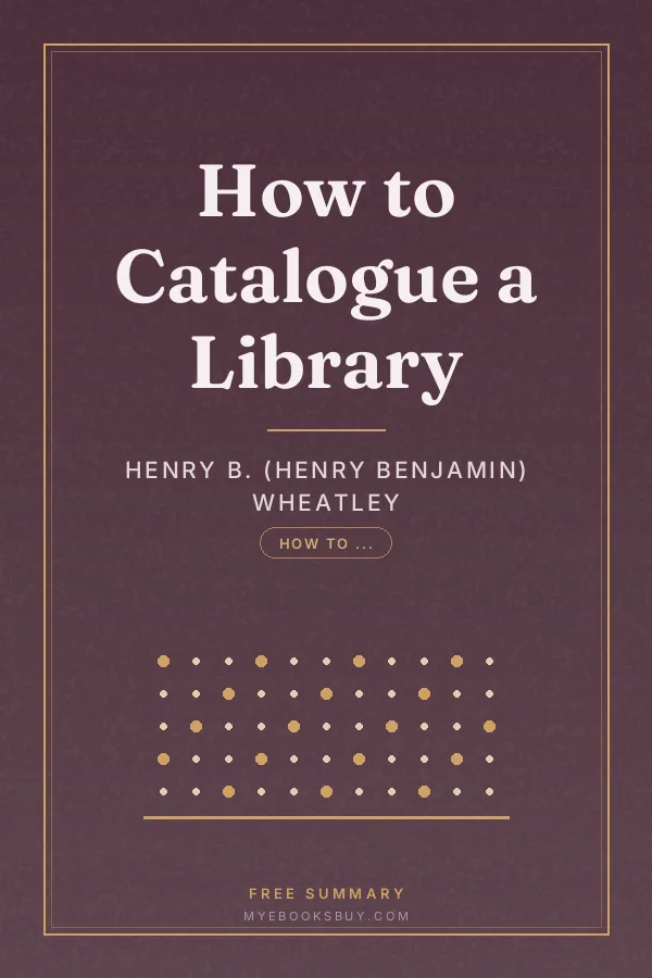 Cover of How to Catalogue a Library
