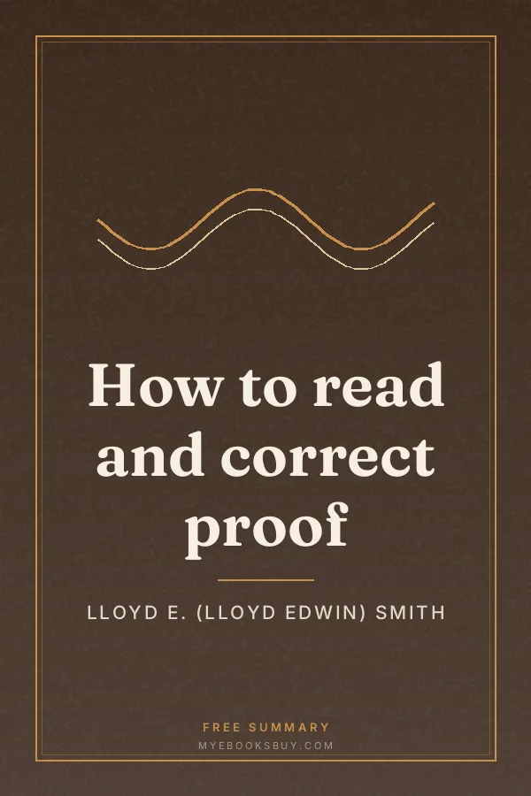 Cover of How to read and correct proof