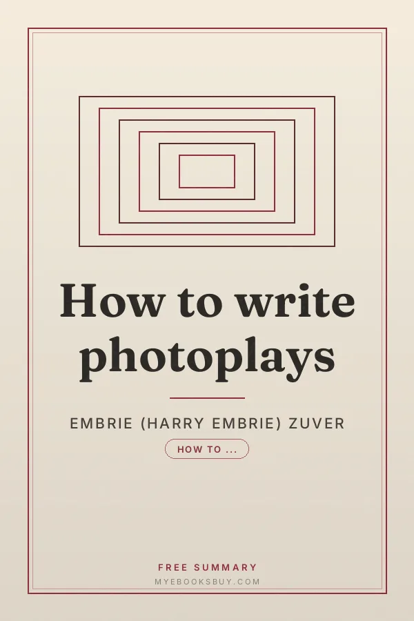 Cover of How to write photoplays