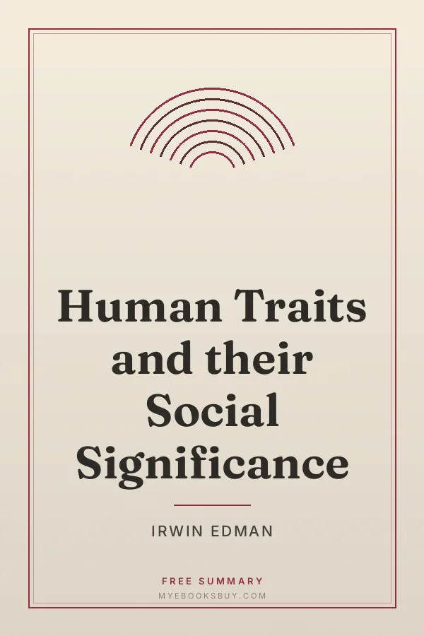 Cover of Human Traits and their Social Significance