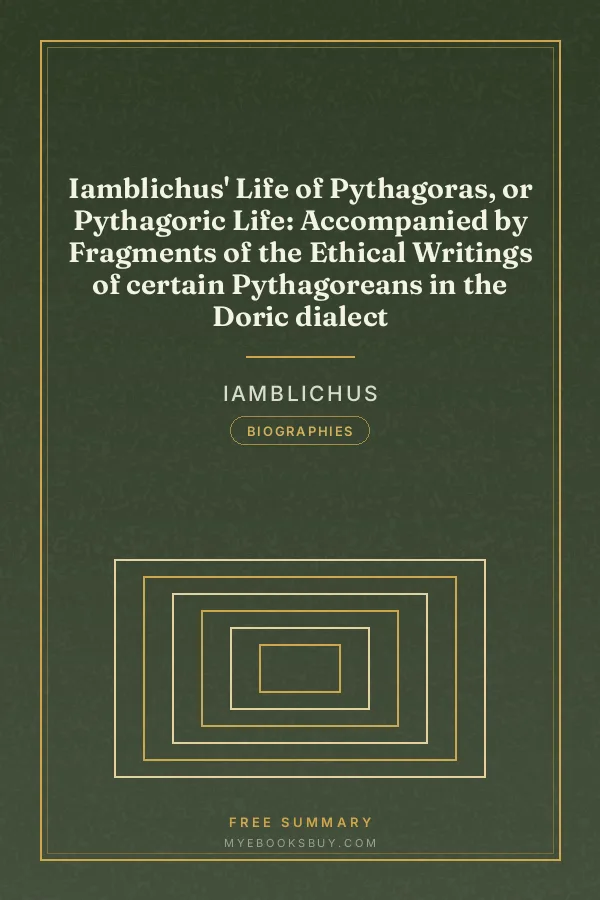 Cover of Iamblichus' Life of Pythagoras, or Pythagoric Life: Accompanied by Fragments of the Ethical Writings of certain Pythagoreans in the Doric dialect