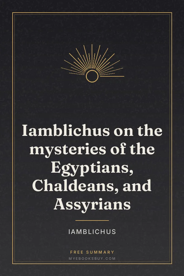 Cover of Iamblichus on the mysteries of the Egyptians, Chaldeans, and Assyrians