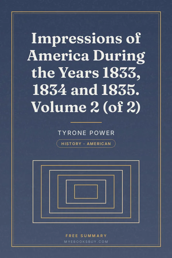 Cover of Impressions of America During the Years 1833, 1834 and 1835. Volume 2 (of 2)