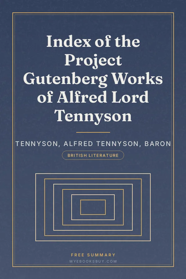 Cover of Index of the Project Gutenberg Works of Alfred Lord Tennyson