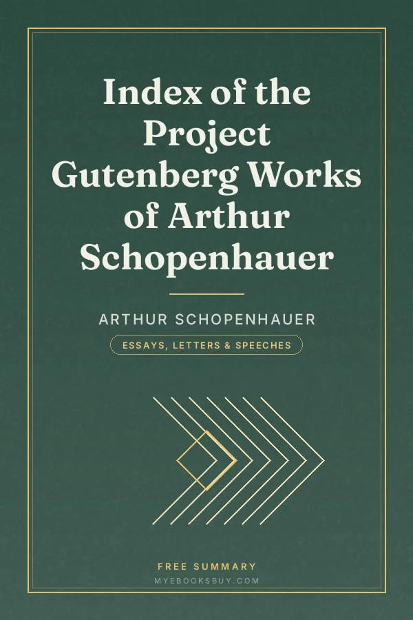 Cover of Index of the Project Gutenberg Works of Arthur Schopenhauer