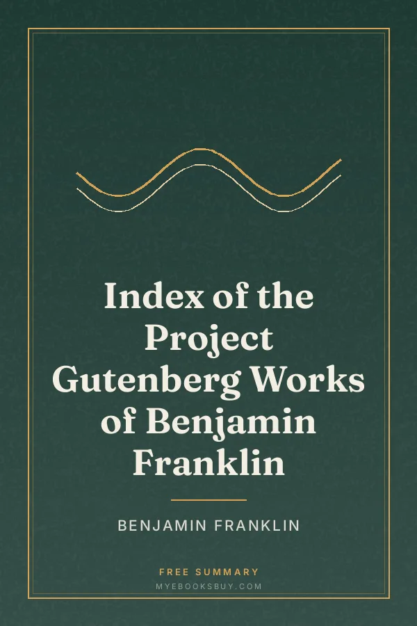 Cover of Index of the Project Gutenberg Works of Benjamin Franklin