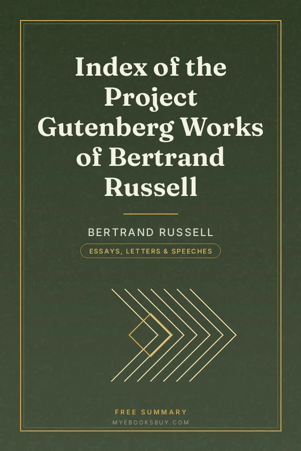 Cover of Index of the Project Gutenberg Works of Bertrand Russell