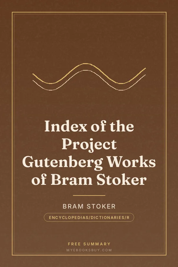 Cover of Index of the Project Gutenberg Works of Bram Stoker