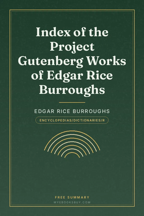 Cover of Index of the Project Gutenberg Works of Edgar Rice Burroughs