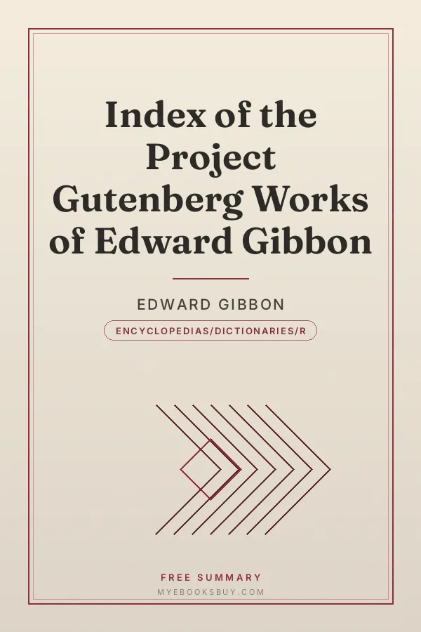 Cover of Index of the Project Gutenberg Works of Edward Gibbon