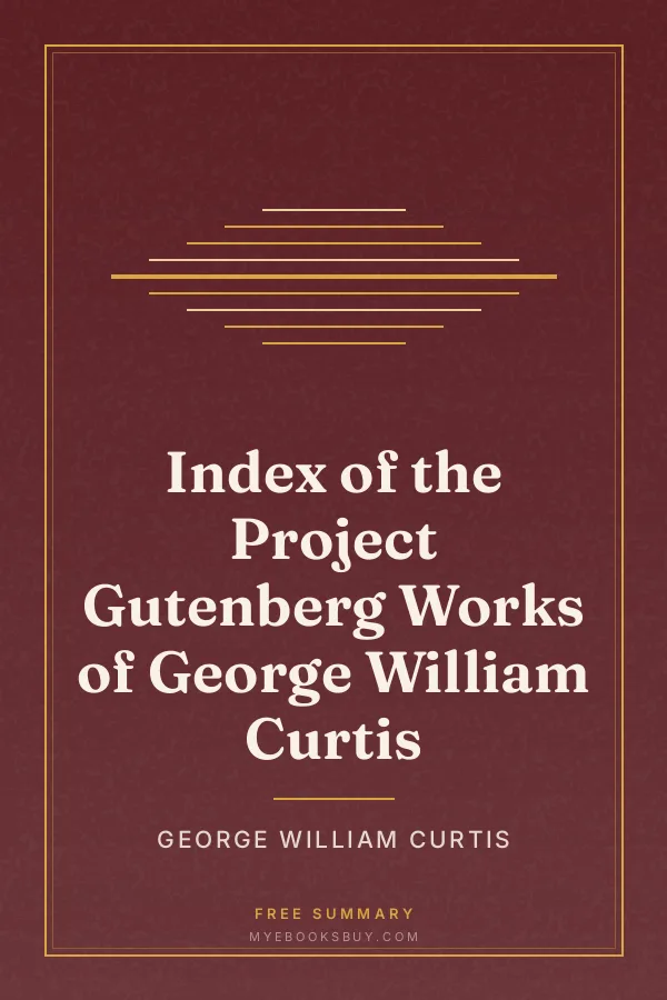Cover of Index of the Project Gutenberg Works of George William Curtis
