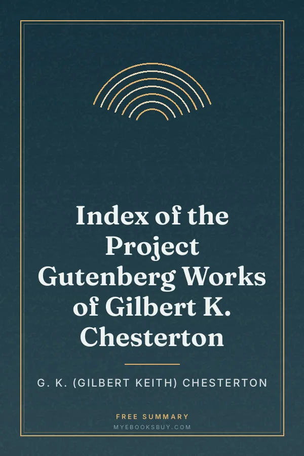 Cover of Index of the Project Gutenberg Works of Gilbert K. Chesterton