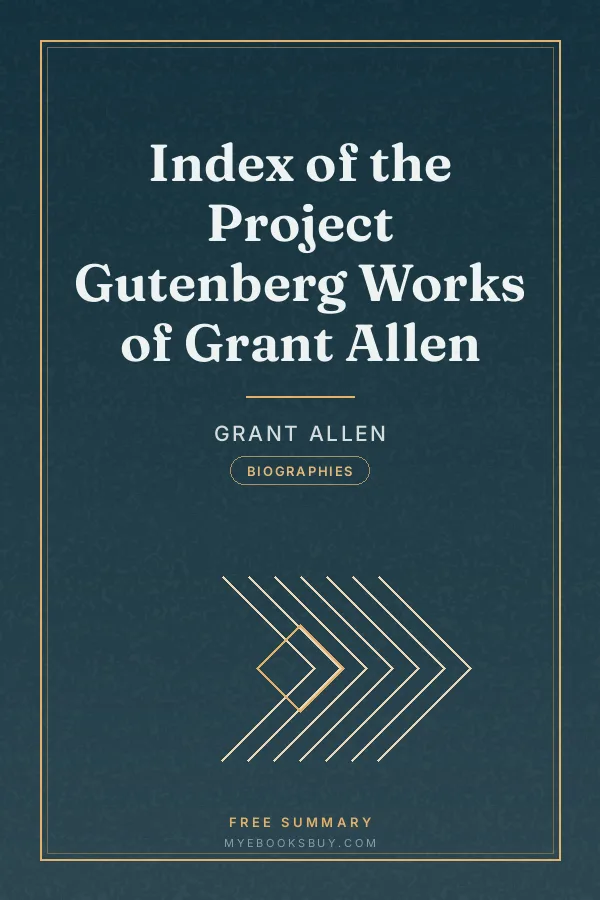 Cover of Index of the Project Gutenberg Works of Grant Allen