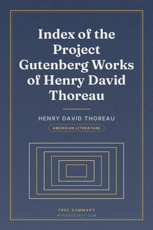Cover of Index of the Project Gutenberg Works of Henry David Thoreau