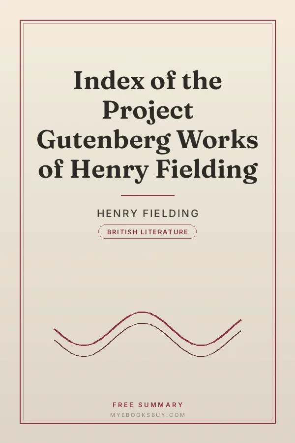 Cover of Index of the Project Gutenberg Works of Henry Fielding