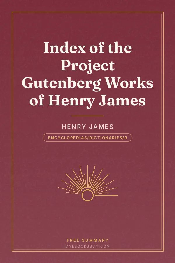 Cover of Index of the Project Gutenberg Works of Henry James