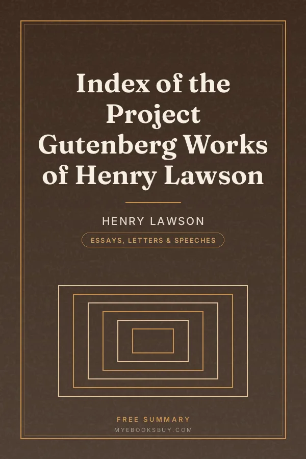 Cover of Index of the Project Gutenberg Works of Henry Lawson