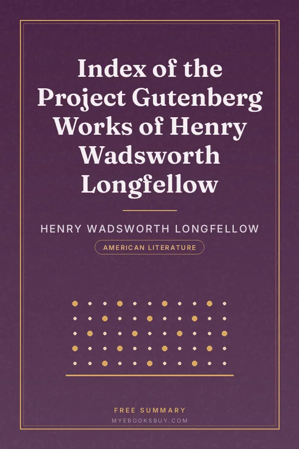 Cover of Index of the Project Gutenberg Works of Henry Wadsworth Longfellow