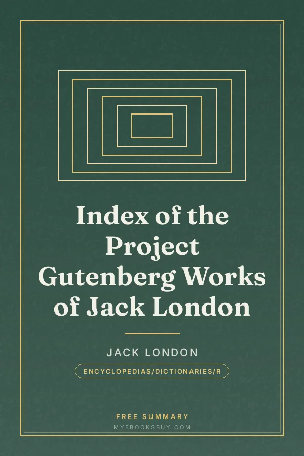 Cover of Index of the Project Gutenberg Works of Jack London